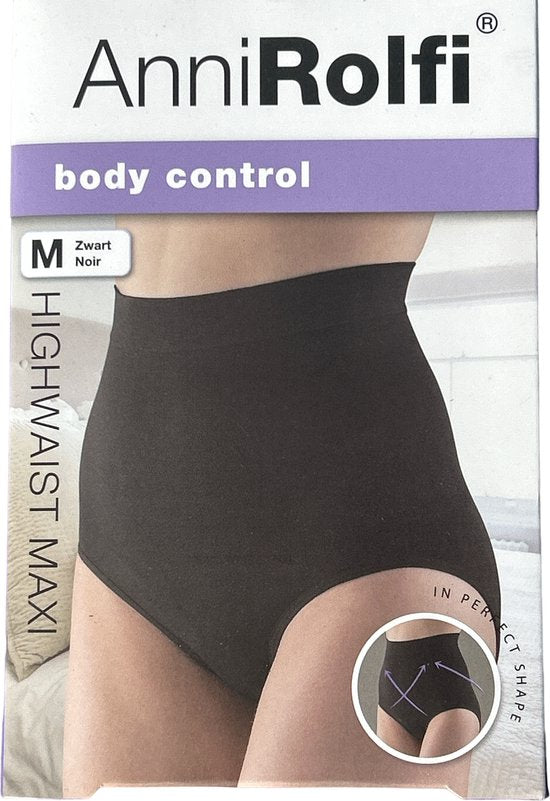 Anni Rolfi body control Highwaist Maxi Slip Zwart M - afbeelding 1