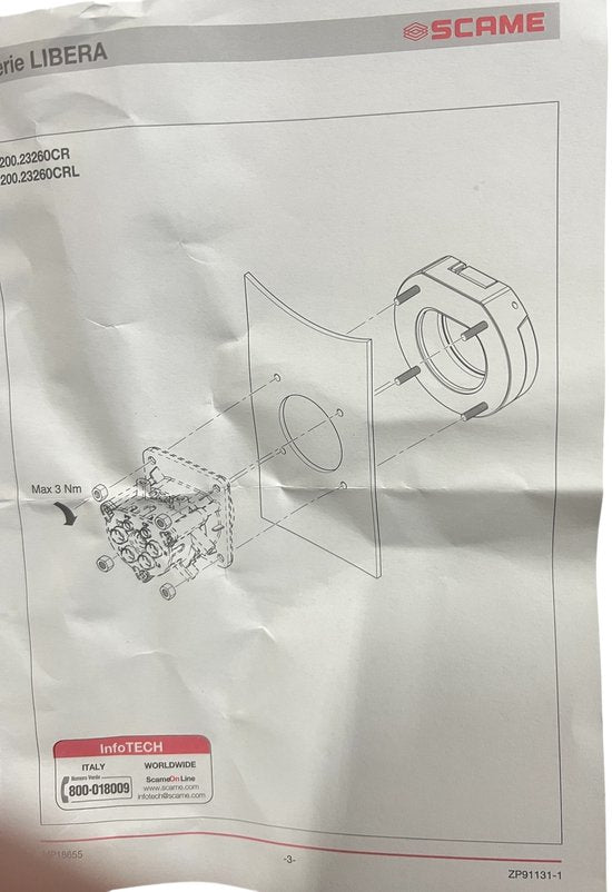 Scame Opbouw Cover voor Laadpaal , Type 2 Wandcontactdoos Klepje, EV klep, 200.23260CR met Rubber , Boutjes en sticker voor diversen laadpalen - afbeelding 13