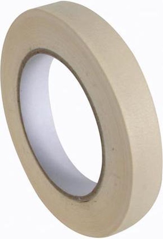 Toolland Afplaktape, zelfklevend, laat geen lijmresten na, 19 mm x 50 m - afbeelding 1
