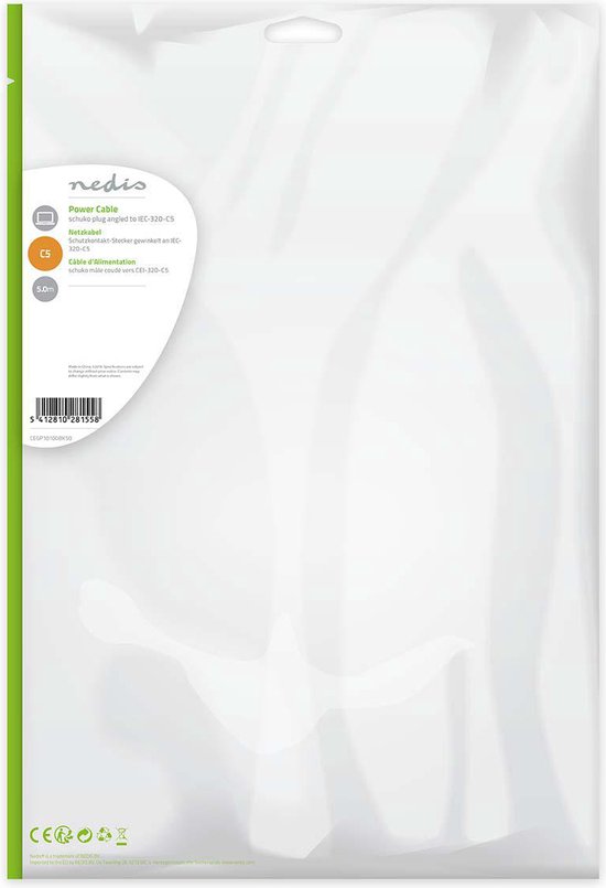 Nedis electriciteitssnoer Zwart m Netstekker type F - afbeelding 13