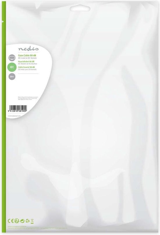 Nedis - IEC (Coax) - IEC (Coax) Female - PVC - afbeelding 68