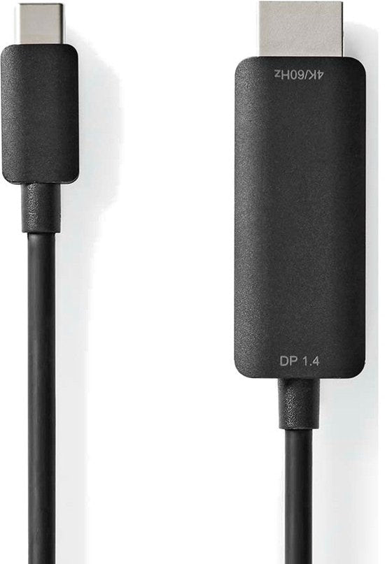 Nedis USB-C Adapter - USB 3.2 Gen 1 - USB-C Male - HDMI Connector - 4K@60Hz - 2.00 m - Rond - Vernikkeld - PVC - Zwart - Doos - afbeelding 7