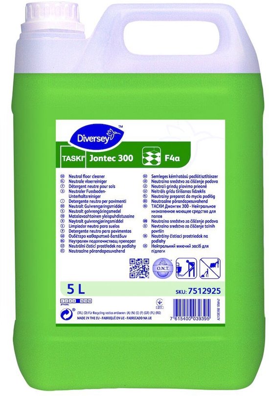 Taski Neutrale vloerreiniger jontec 300 f4a - Fles 5 liter - afbeelding 2