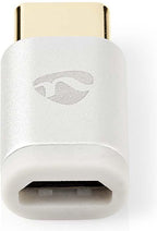 Nedis USB-C Adapter - USB 2.0 - USB-C Male - USB Micro-B Female - 480 Mbps - Rond - Verguld - Zilver - Cover Window Box - afbeelding 5
