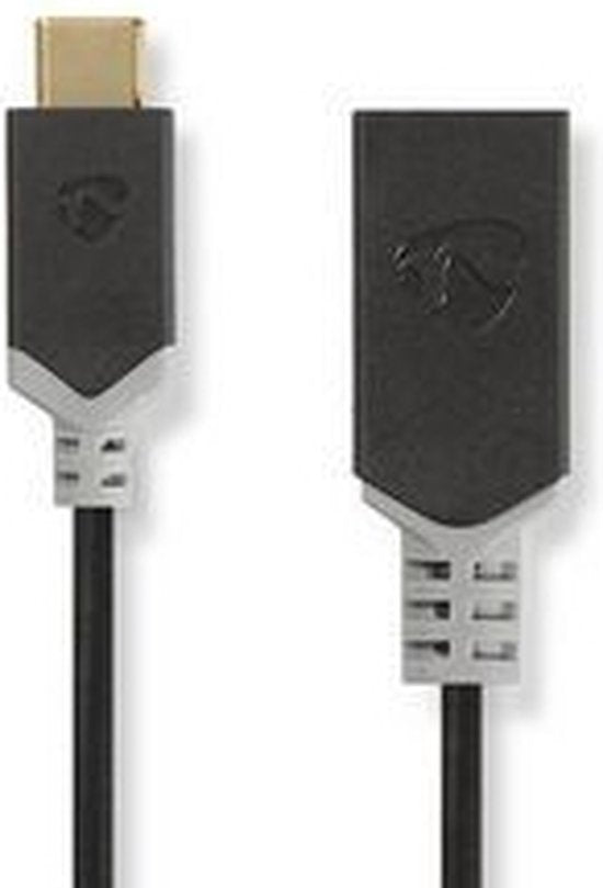 Nedis USB-C Adapter - USB 3.2 Gen 1 - USB-C Male - USB-A Female - 5 Gbps - 0.15 m - Rond - Vernikkeld - PVC - Antraciet - Doos - afbeelding 9