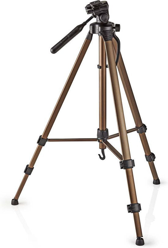 Statief - Maximaal draagvermogen: 4.5 kg - Minimale werkhoogte: 60.0 cm - Maximale werkhoogte: 156.0 cm - 3 Segmenten - Pan & Tilt - Inclusief reistas - Zelfnivellerende voeten - ABS / Aluminium - afbeelding 3