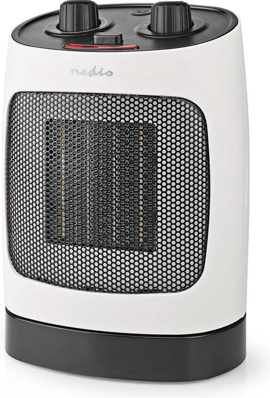 Nedis Keramische PTC-Ventilatorkachel - 1000 / 2000 W - 2 Verwarmingsmodi - Instelbare thermostaat - Draait automatisch - Oververhittingsbeveiliging - Omvalpreventie - afbeelding 9