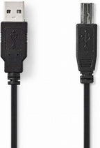 Nedis USB-Kabel - USB 2.0 - USB-A Male - USB-B Male - 480 Mbps - Vernikkeld - m - Rond - PVC - Zwart - afbeelding 14