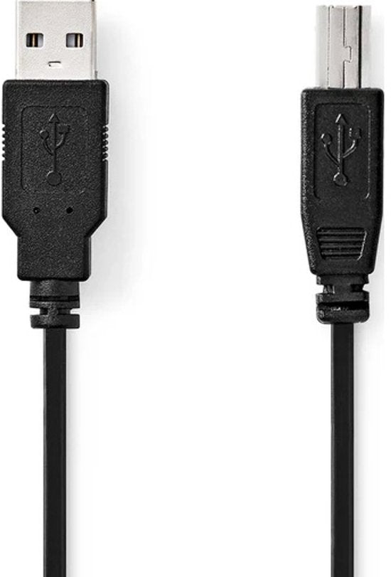 Nedis USB-Kabel - USB 2.0 - USB-A Male - USB-B Male - 10 W - 480 Mbps - Vernikkeld - 2.00 m - Rond - PVC - Zwart - Label - afbeelding 6