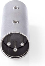 Nedis XLR-Adapter - XLR 3-Pins Male - XLR 3-Pins Male - Vernikkeld - Recht - Metaal - Zilver - 10 Stuks - Polybag - afbeelding 3