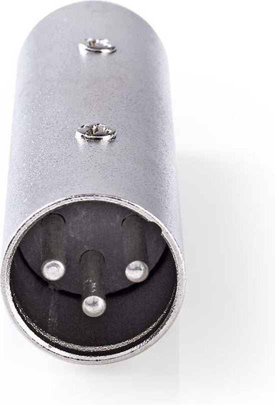 Nedis XLR-Adapter - XLR 3-Pins Male - XLR 3-Pins Male - Vernikkeld - Recht - Metaal - Zilver - 10 Stuks - Polybag - afbeelding 3