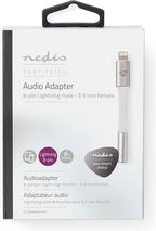 Nedis Lightning-Adapter - Apple Lightning 8-Pins - 3,5 mm Female - Verguld - 0.15 m - Rond - Aluminium - afbeelding 5