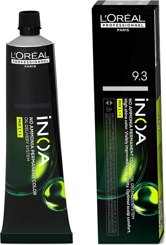 Permanente Kleur L'Oreal Professionnel Paris Inoa Color Nº 9.3 Zeer licht Goudblond (60 g) - afbeelding 1