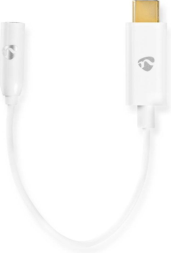 Nedis USB-C Adapter - USB 3.1 - USB-C Male - 3,5 mm Female - 0.15 m - Rond - Vernikkeld - PVC - Wit - Doos - afbeelding 2
