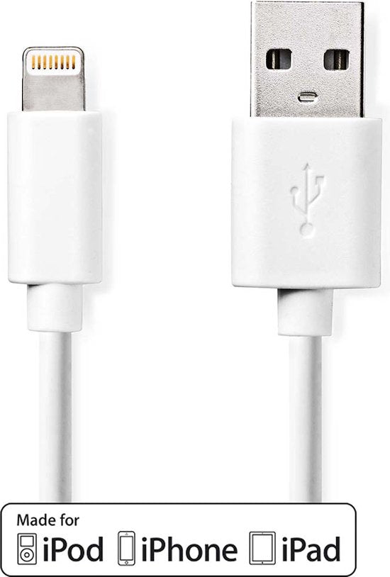 Nedis Lightning naar USB kabel - zwart - meter - afbeelding 47