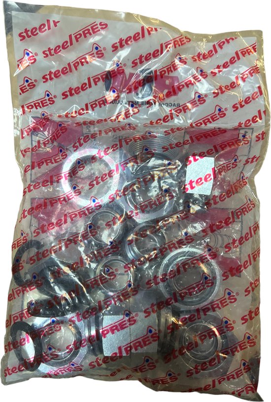 Steelpres C-staal M 28mm x 1 1/2inch persfitting wartelkoppeling binnendraad FxRp - afbeelding 1