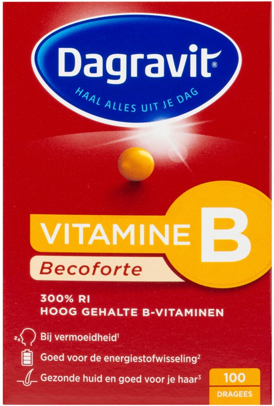 Dagravit Vitamine B Becoforte - Vitamine B3, B5, B6, B11 en B12 helpen om vermoeidheid te verminderen - 100 tabletten - afbeelding 18