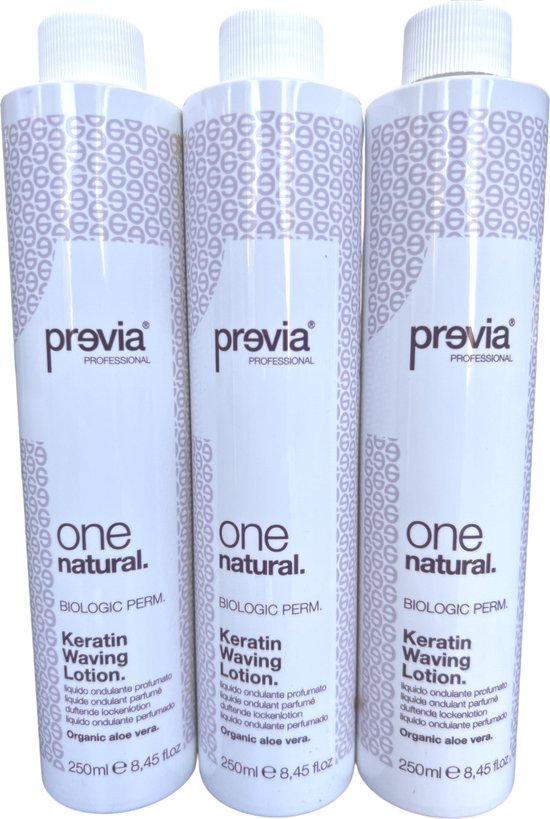 Previa Professional Keratin Waving Lotion Tone Natural 3 x 250ml - afbeelding 2