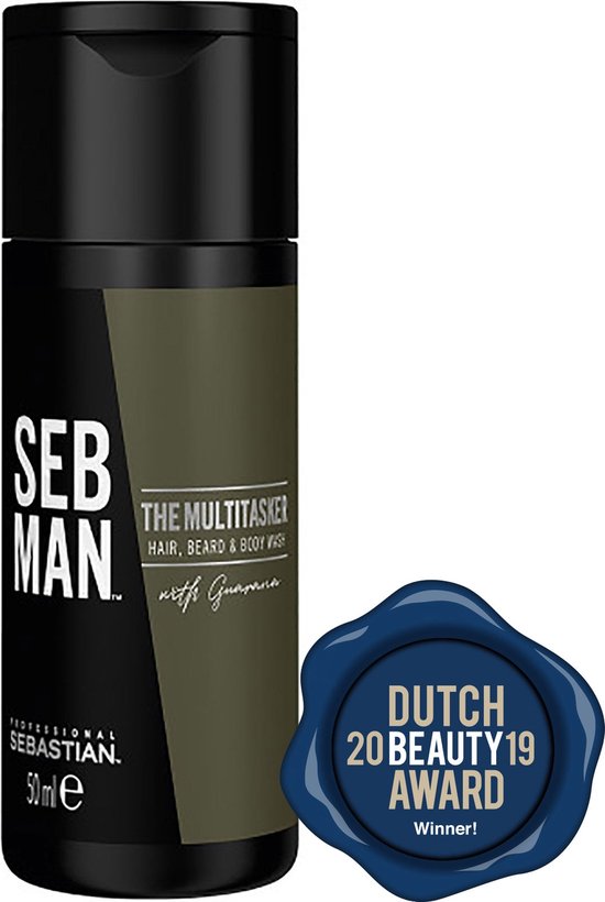 SEB MAN - THE MULTITASKER 3 in 1 - Hair, Beard & Body Wash 50 ml - afbeelding 1