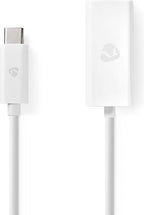 Nedis USB-netwerkadapter - USB 3.2 Gen 1 - 1000 Mbps - USB-C Male - RJ45 Female - 0.20 m - Rond - Vernikkeld - Vertind-Koper - Wit - Envelop - afbeelding 3