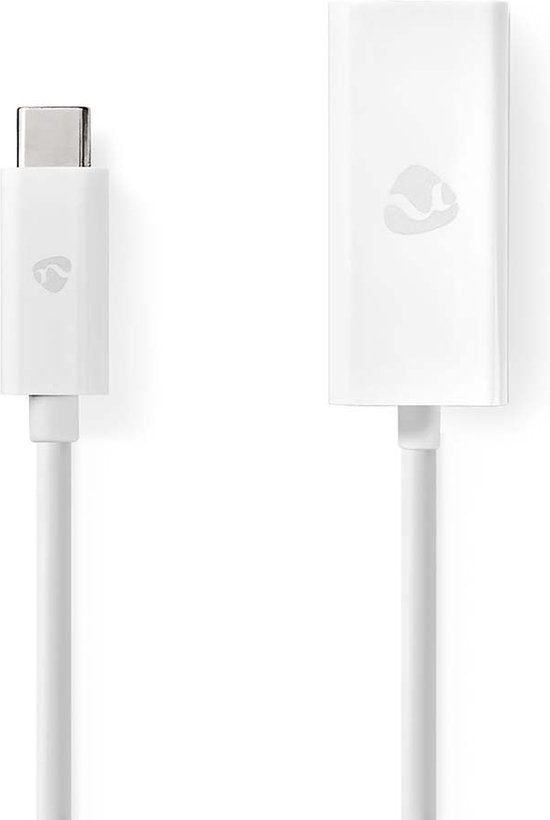 Nedis USB-netwerkadapter - USB 3.2 Gen 1 - 1000 Mbps - USB-C Male - RJ45 Female - 0.20 m - Rond - Vernikkeld - Vertind-Koper - Wit - Envelop - afbeelding 3