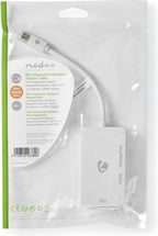 Nedis Mini DisplayPort-Kabel - DisplayPort 1.2 - Mini-DisplayPort Male - DisplayPort Female / DVI-D 24+1-Pins Female / HDMI Input - 21.6 Gbps - Vernikkeld - 0.20 m - Rond - PVC - Wit - Polybag - afbeelding 3