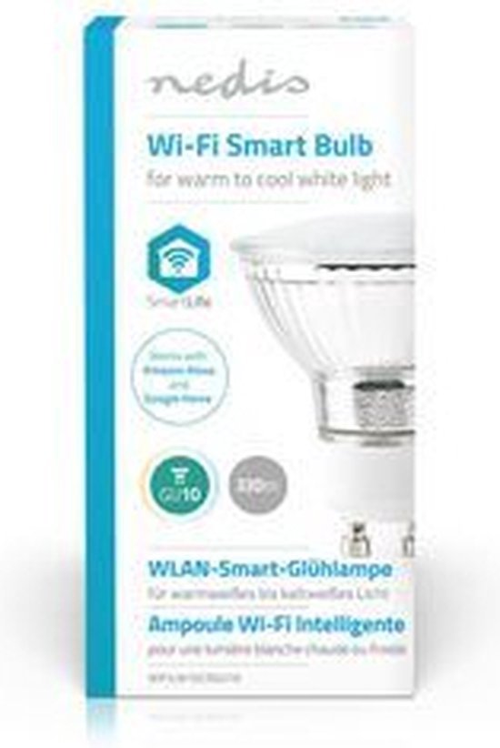 Nedis SmartLife LED Spot - Wi-Fi - GU10 - 400 lm - 5 W - Koel Wit / Warm Wit - 2700 - 6500 K - Energieklasse: F - Android / IOS - PAR16 - 1 Stuks - afbeelding 17