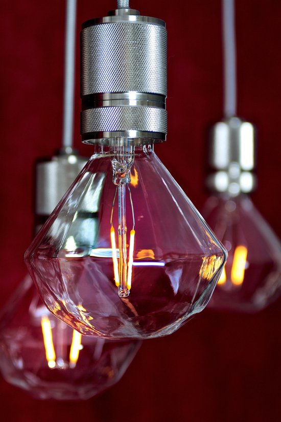 Home Sweet Home - E27 fItting - Geborsteld staal - 4.6/4.6/7cm - Cilinder - voor E27 lamphouder gemaakt van Aluminium - geschikt voor E27 lichtbron - afbeelding 11