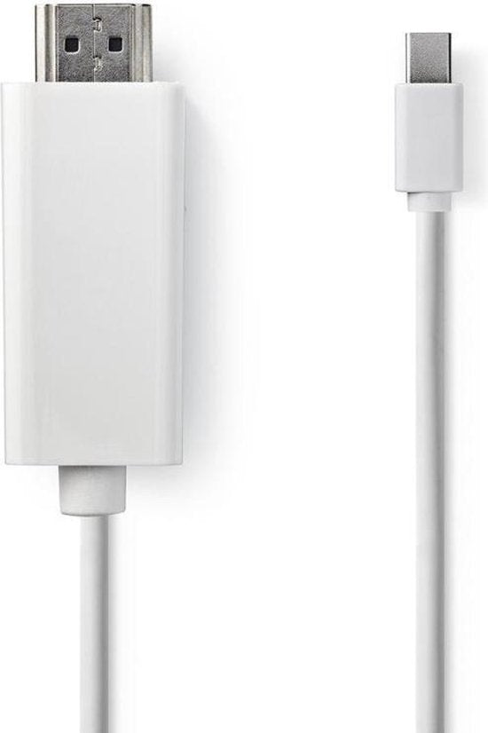 Nedis Mini DisplayPort-Kabel - DisplayPort 1.2 - Mini-DisplayPort Male - HDMI Connector - 21.6 Gbps - Vernikkeld - 2.00 m - Rond - PVC - Wit - Doos - afbeelding 5