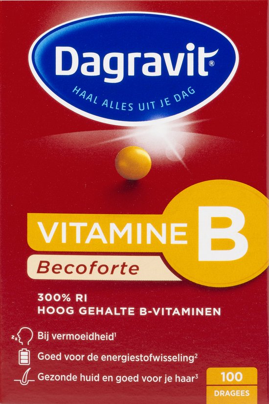 Dagravit Vitamine B Becoforte - Vitamine B3, B5, B6, B11 en B12 helpen om vermoeidheid te verminderen - 100 tabletten - afbeelding 17