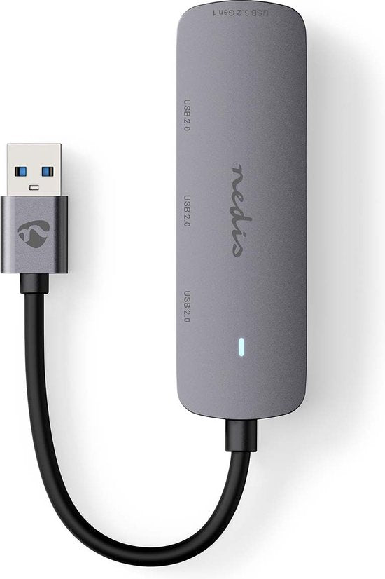 Nedis USB-Hub - USB-A Male - 4x USB A Female - 4-Poorts poort(en) - USB 2.0 / USB 3.2 Gen 1 - USB Gevoed - afbeelding 8