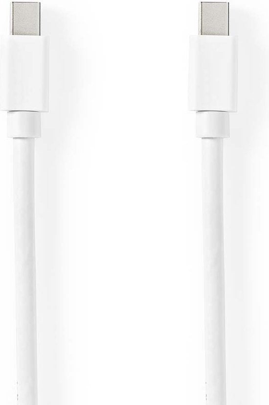 Nedis Mini DisplayPort-Kabel - DisplayPort 1.4 - Mini-DisplayPort Male - Mini-DisplayPort Male - 48 Gbps - Vernikkeld - 2.00 m - Rond - PVC - Wit - Blister - afbeelding 1