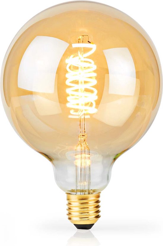 Nedis LED-Filamentlamp E27 - G95 - 3.8 W - 250 lm - 2100 - Dimbaar - Extra Warm Wit - Retrostijl - 1 Stuks - afbeelding 2