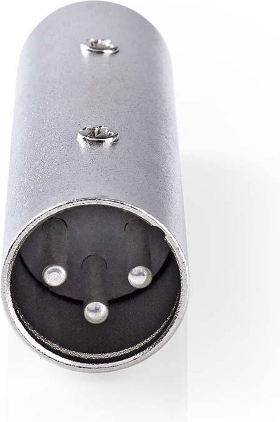Nedis XLR-Adapter - XLR 3-Pins Male - XLR 3-Pins Male - Vernikkeld - Recht - Metaal - Zilver - 10 Stuks - Polybag - afbeelding 2