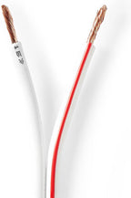 Nedis Speaker-Kabel - 2x 2.50 mm² - CCA - 25.0 m - Rond - PVC - Wit - Folieverpakking - afbeelding 1