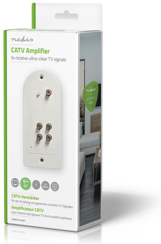 Nedis CATV-Versterker | Versterking: dB | - MHz | Outputs: | Versterkingsregelaar | Wit - afbeelding 13