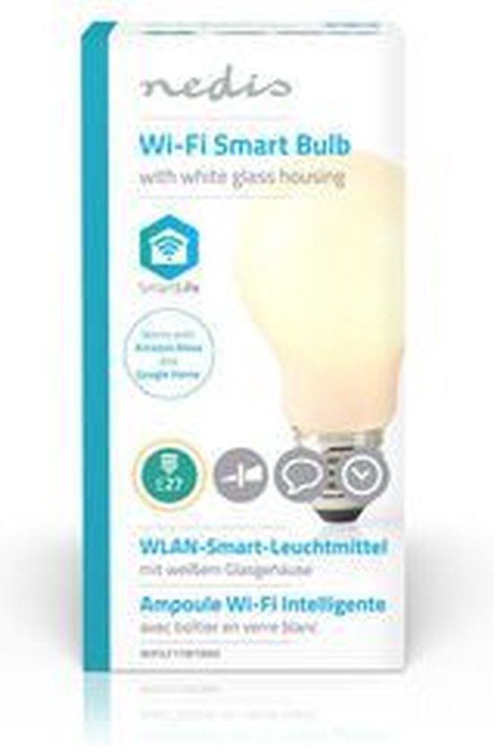Nedis SmartLife LED Filamentlamp - Wi-Fi - E27 - 500 lm - 5 W - Warm Wit - 2700 K - Glas - Android / IOS - A60 - 1 Stuks - afbeelding 5
