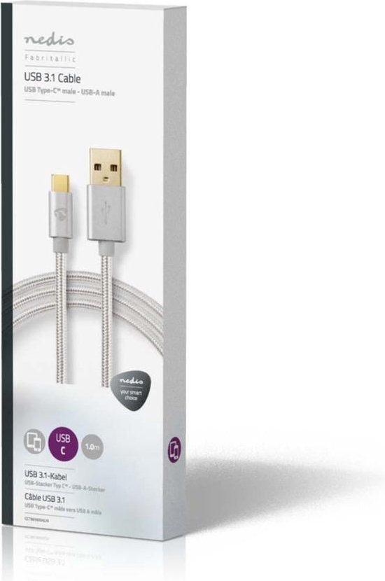 Nedis USB-C naar USB-A kabel - USB3.0 - tot / aluminium - meter - afbeelding 25