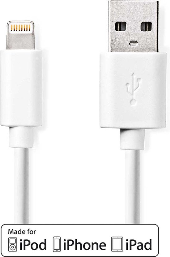 Nedis Lightning naar USB kabel - zwart - meter - afbeelding 28