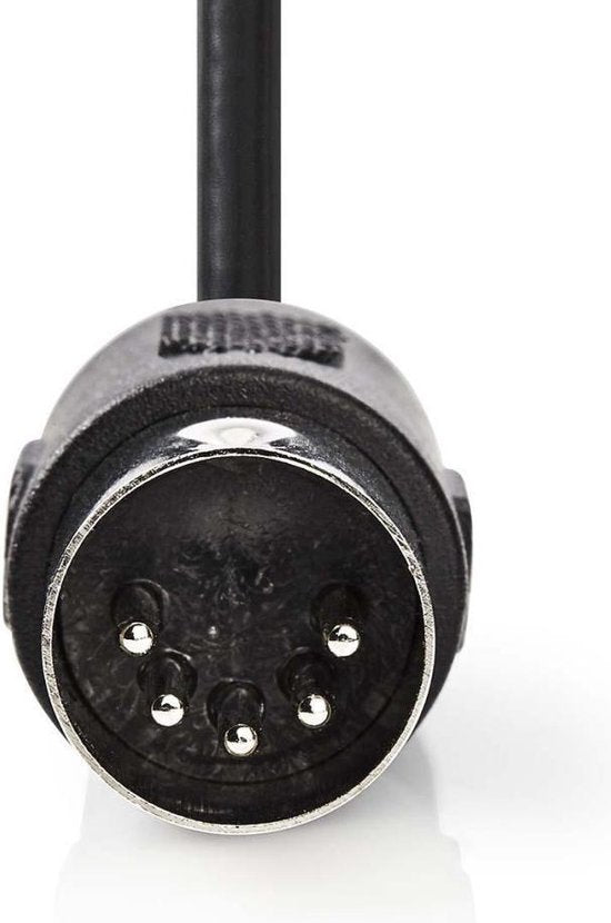 Nedis DIN-Audiokabel - DIN 5-Pins Male - 3,5 mm Male - Vernikkeld - 1.00 m - Rond - PVC - Zwart - Envelop - afbeelding 9