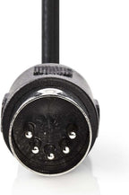 Nedis DIN-Audiokabel - DIN 5-Pins Male - 3,5 mm Male - Vernikkeld - 1.00 m - Rond - PVC - Zwart - Envelop - afbeelding 9