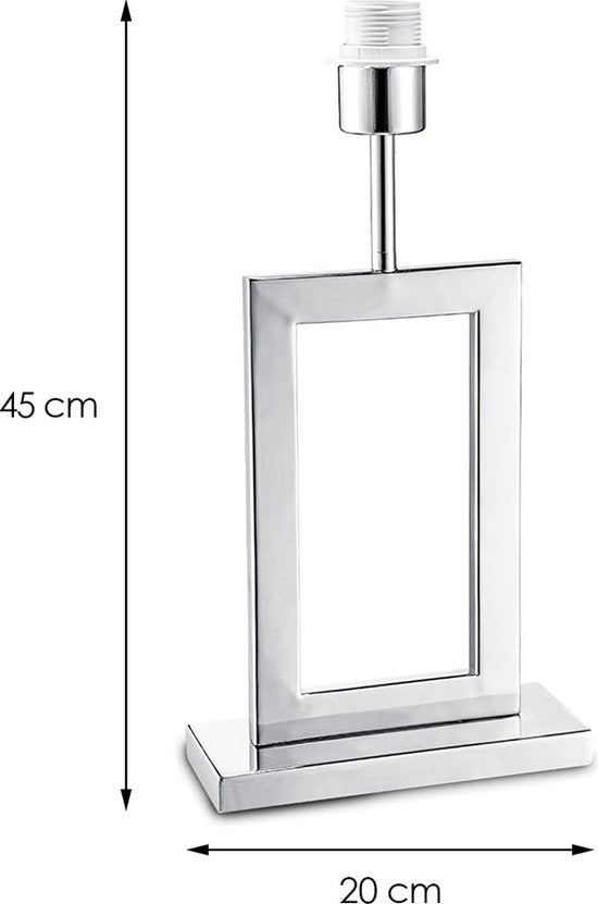 Home Sweet Home - Moderne tafellamp voet Jong voor lampenkap - chroom - 20/11/40.5cm - gemaakt van Metaal - geschikt voor E27 LED lichtbron - voor - afbeelding 4