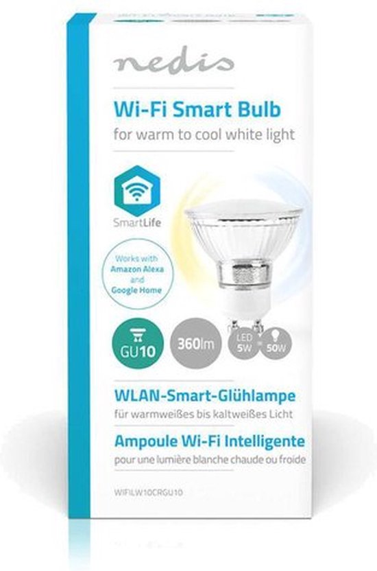 Nedis SmartLife LED Spot - Wi-Fi - GU10 - 400 lm - 5 W - Koel Wit / Warm Wit - 2700 - 6500 K - Energieklasse: F - Android / IOS - PAR16 - 1 Stuks - afbeelding 19