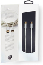 Nedis USB-Kabel - USB 2.0 - USB-C Male - USB Micro-B Male - 10 W - 480 Mbps - Verguld - 3.00 m - Rond - Gevlochten / Nylon - Aluminium - Cover Window Box - afbeelding 4