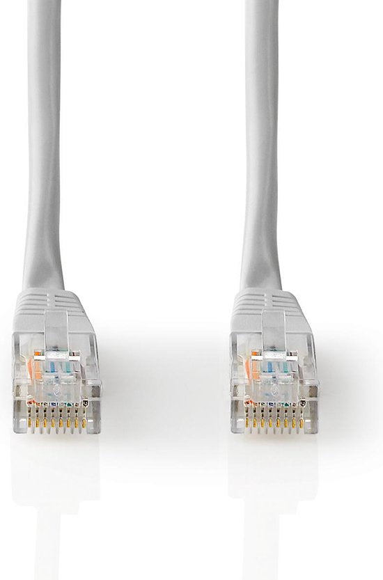 Nedis CAT5e-Kabel - U/UTP - RJ45 Male - RJ45 Male - m - Rond - PVC - Label Grijs - 327515 — EAN 5412810327515
