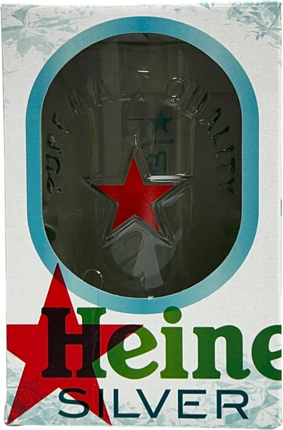 6 x Bierglas Origineel Heineken Silver 250 ml - afbeelding 2