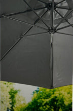 Livarno Zweefparasol 300 cm x 258 cm draaibaar Antraciet 180 grams polyester doek - afbeelding 9