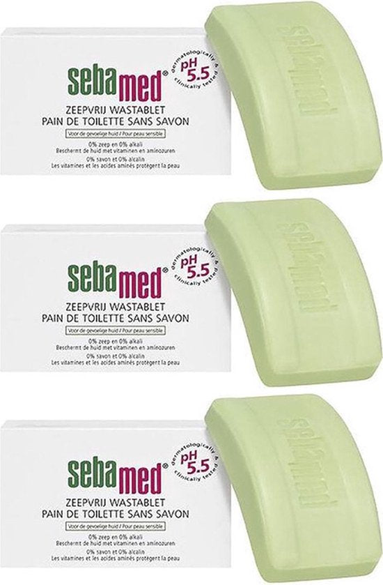Sebamed zeepvrije wastablet 3x150gr - afbeelding 2