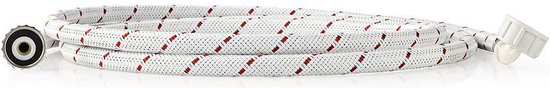 Nedis Nylon Toevoerslang - 3/4'' - 3/4'' - 10 Bar - 2.50 m - Toepassing: Schotel / Wasmachine - Nylon - Rood / Wit - afbeelding 1