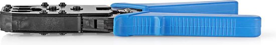 Nedis Krimptang - CAT5 / CAT5e / CAT6 / CAT6a / RJ10 / RJ11 / RJ45 - Snijden / Strippen / Tang - ABS / Staal - Blauw - afbeelding 3